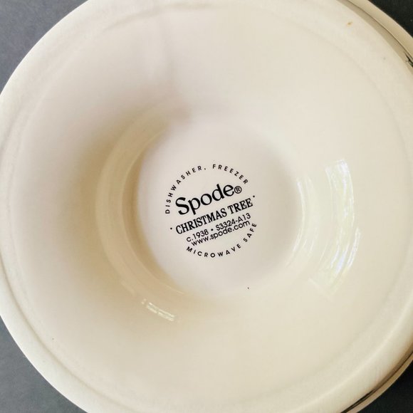 SPODE "Christmas Tree" Pierced Footed Compote/Bowl NWOT - Picture 3 of 7